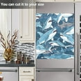 thumbnail image 4 of Many Sharks Dishwasher Magnetic Refrigerator Magnet Cover Kitchen Art Panel Decal Sticker Home Decorative 23"x26", 4 of 6