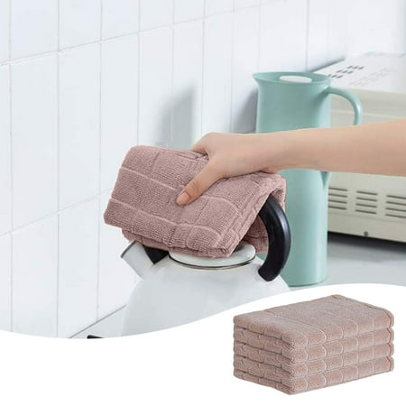 Ultrafine Fiber Dish Towels Set Heavy Absorbent Kitchen Cleaning Cloths Soft Hand Towels for Table Wiping and Glass Care Home Kitchen Organizational Solution with Quick Drying Capability AESTIVO