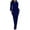 Dark Blue, variant on Umfun Pants for Women, Jumpsuits for Women, Fall Fashion V-Neck Pocket Button Long Sleeve Tie Jumpsuit Red M