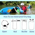 thumbnail image 4 of 10L/20L/40L/70LWaterproof Dry Bag, Lightweight Canoe Bags Storage Bags,Dry Sacks Waterproof Bags for Kayaking Rafting Boating Hiking Camping Travel Fishing Sea Swimming Boating (green, 10L), 4 of 8