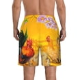 thumbnail image 3 of Kdxio The Chicken Family Pattern Mens Casual Shorts - Drawstring Summer Beach Sports Shorts for Men, 3 of 9
