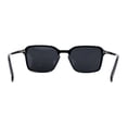 thumbnail image 4 of Polarized Mens Retro Rectangle Keyhole Plastic Hipster Sunglasses Shiny Black, 4 of 4