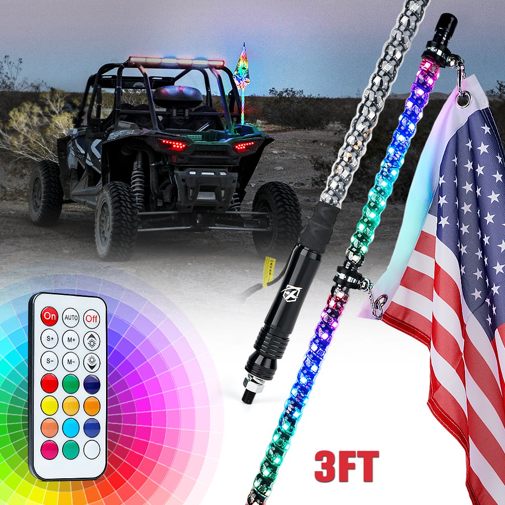 Custom MIDDLE FINGER 4 Wheelin Safety Flag Made to fit regular and lighted whips 
