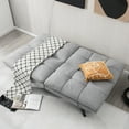thumbnail image 3 of Costway Convertible Futon Sofa Bed Memory Foam Couch Sleeper with Adjustable Armrest Grey, 3 of 10