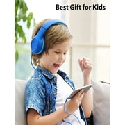 Mpow Kids Headphones with Microphone, Foldable 85/94dB Safe Volume Stereo Adjustable over Ear Headphones for Kids, Girls, Boys, Children, Share Function Wired Kids Headphones for School Tablet