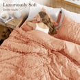 thumbnail image 4 of SONORO KATE Twin Tufted Boho Comforter Set - 2 Piece Farmhouse Chic Bed in a Bag, All-Season Jacquard Bedding Comforter with 2 Pillow Shams, Coral, 4 of 8