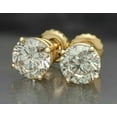thumbnail image 2 of 6mm Round Cut Cubic Zirconia 14K Yellow Gold Finish Solitaire Screw Back Stud Earrings, 2 of 3