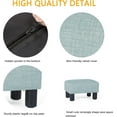 thumbnail image 5 of YYEAN 15x10.8x8.7inch Small Ottoman Footstool- Mordern Rectangle Soft Fabric Footrest-Light Blue, 5 of 8