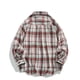 thumbnail image 3 of Blusa y camisa de manga larga con cuello vuelto para hombre, con solapa estampada y botones, bolsillo tipo cárdigan, blusa de manga larga con cuello vuelto, blusa de poliéster para hombre, 3 of 3