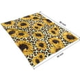 thumbnail image 4 of Leopard Sunflower Pattern Blanket,Comfortable Soft Lamb Wool Throw Blanket,All Season,Warm Lightweight Blankets for Sofa Bed Couch Living Room Chair,60"x80", 4 of 4