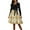 Gold, variant on Christmas Dresses for Women Women's Fashion Round Casual Slim Fit Christmas Print Large Swing Long Sleeve Dress with V Neck for Holiday Party,Army Green,L