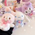 thumbnail image 3 of LLavero de peluche Kawaii Sanrio, juguete de Hello Kitty, My Melody, Kuromi, Cinnamoroll, mochila de estudiante de dibujos animados, decoración colgante, regalos para niñas, 3 of 4