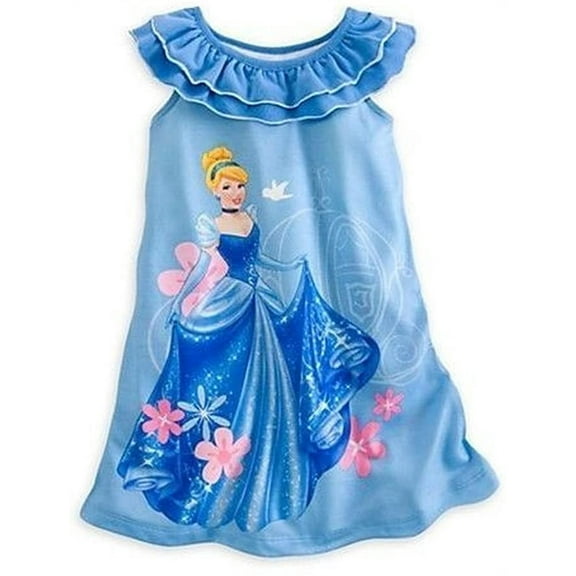 Disney Store Princess Cinderella Short Sleeve Nightgown Pajama Girl Size 5/6