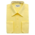 thumbnail image 2 of Berlioni Italy Men's Convertible Cuff Solid Long Sleeve Dress Shirt, XL (17-17½) Sleeve 34/35, 2 of 2