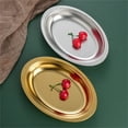 thumbnail image 4 of Elegant Oval Fish Plate Stainless Steel Platter for Home and Restaurant Use, 4 of 14