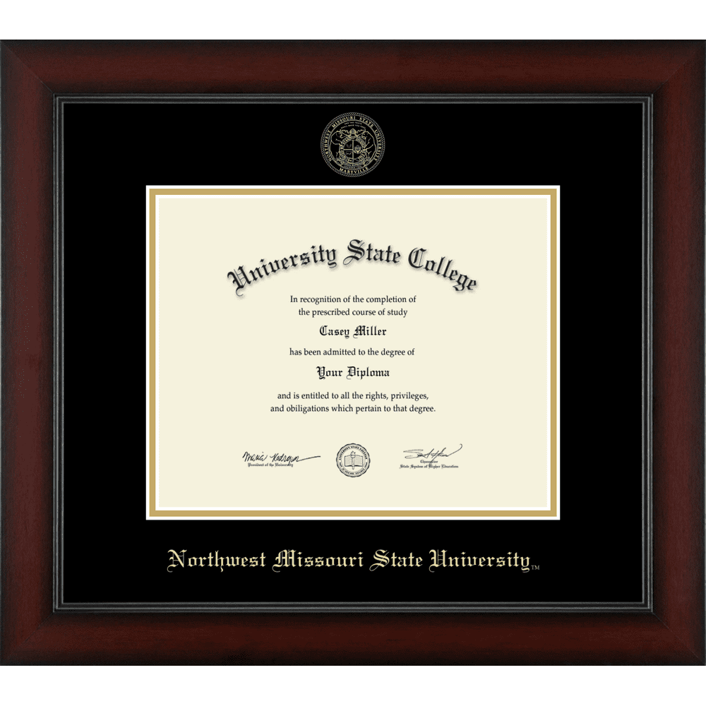 Northwest Missouri State University Diploma Frame, Document Size 10" x