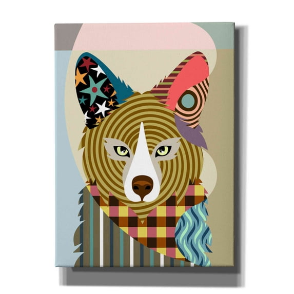 Epic Graffiti 'Sly as a Fox' by Lanre Adefioyue, Canvas Wall Art, 40"x54"