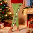 thumbnail image 2 of Tfken Trousers For Girls Size 13-14 Years Snowman Print Slim-Leg Flat Front Leggings Trendy Teen Pants, 2 of 5