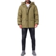 thumbnail image 2 of Abrigo de invierno cálido para hombres INSPIRE CHIC, forrado de felpa, grueso, con capucha, chaqueta L amarilla verde, 2 of 6