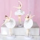 thumbnail image 3 of Conjunto de 3 Cake Topper Ballet Girls Decoración Centro de Cupcake Toppers para Cumpleaños Hornear Amor Regalos blanco Macarena primeros de la torta, 3 of 3
