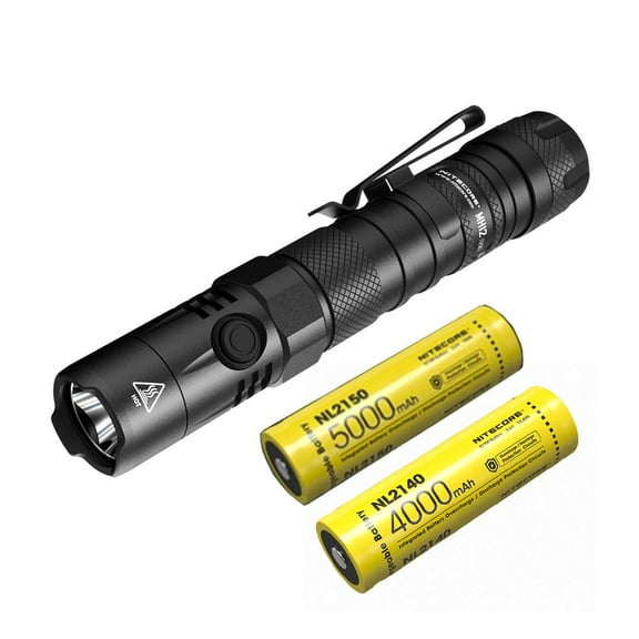 Combo: Nitecore MH12 V2 CREE XP-L2 V6 LED Flashlight -1200 Lumens -21700 Battery (Included)   NL2140 21700 4000mAh Battery