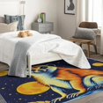 thumbnail image 4 of Animal Rugs for Living Room Bedroom - Meerkat Rug 4x6 - Starry Sky Carpet for Home Decor - Washable Non Slip Patterned Indoor Large Area Rug - Soft & Low Pile (ZJ&217), 4 of 7