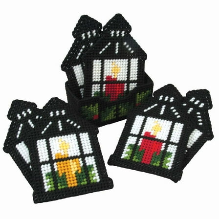 Herrschners® Holiday Lantern Coasters With Holder Plastic Canvas Kit