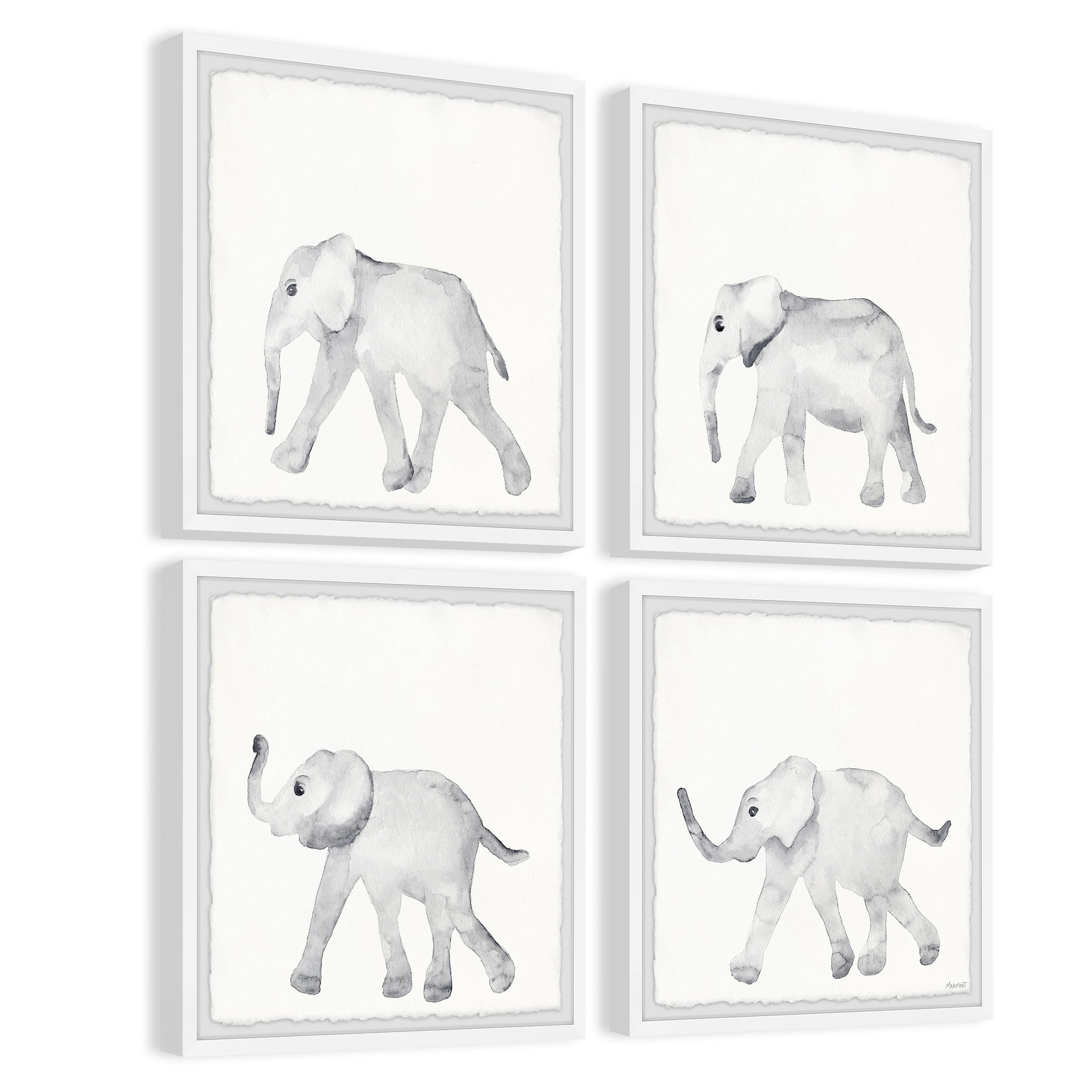 Marmont Hill Printed Wildlife Framed Art Prints, Set of 4