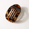 thumbnail image 6 of Fashion Oval Hair Claw Clip for Women New Design Leopard Matte Curved Flat Styling Barrettes Acrylic Lying Down Hair Accessories, 6 of 9