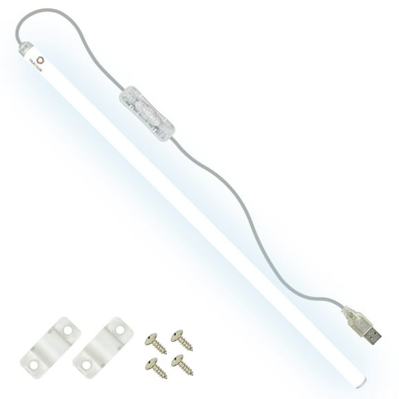 TrueColor USB-Powered LED Light Bar 24” - Easy to Install LED Light Bar with Frosted Cover, 3M Tape Included - Lasts up to 100,000 Hours (Daylight)