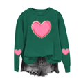 thumbnail image 6 of Valentine Shirts For Women Cute Casual Heart Print Graphic Sweatshirt Funny Crew Neck Plus Size Long Sleeve Pullover Tops, 6 of 6