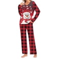 thumbnail image 4 of Tnhcen Women's Christmas Pajamas Set Holiday Sleepwear Soft Cozy Long Sleeve Pocket Snowflake Print 2 - Piece Pajama Set S - 3XL Festive Home Wear, 4 of 6