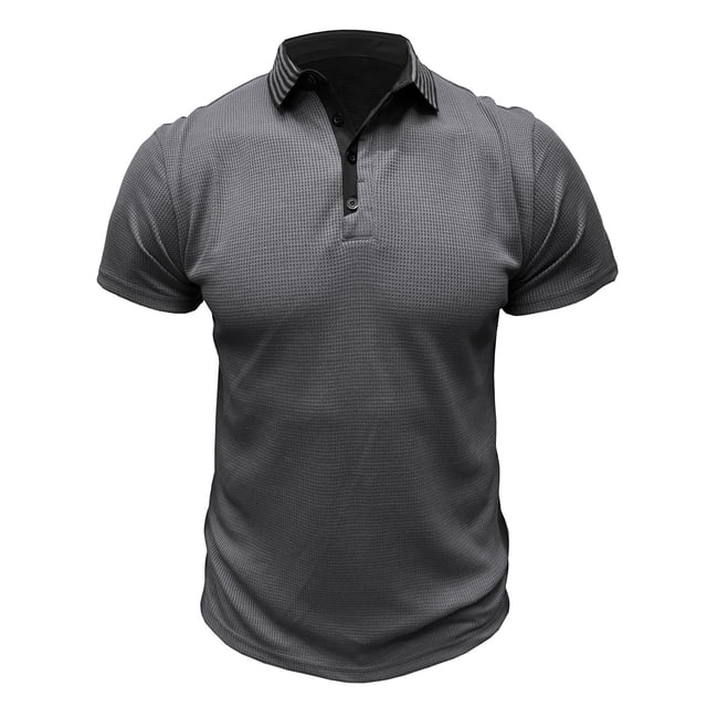 Birdeem Chemises pour Hommes Mode Décontractée Manches Courtes Rayures Col Rabattu Chemise à Boutons Blouse