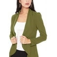 thumbnail image 5 of Moa Collection Women's Long Sleeve Open Front Blazer Solid Office Jacket (S-3XL), 5 of 6