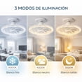 thumbnail image 4 of Foco Ventilador Dosyu LED E27 Con Control Remoto 3 Velocidades 3 Modos De Luz, 4 of 7