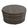 thumbnail image 4 of Miekor Furniture Kd Rattan Round Lounge With Canopy Bali Canopy Bed Outdoor, Wicker Outdoor Sofa Bed With Lift Coffee Table 89438, 4 of 12