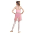thumbnail image 2 of Xnihocha Kids Girls Floral Lace Halter Neck Sleeveless Ballet Leotards Lyrical Dance Dress Costume Dark Pink 10, 2 of 6
