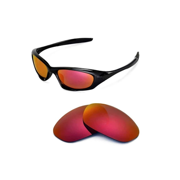Walleva Fire Red Polarized Replacement Lenses for Oakley New Twenty (2012&After) Sunglasses