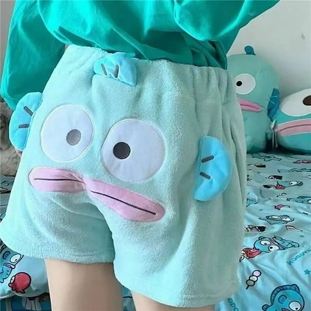 Pantalones cortos divertidos para hombre y mujer, pijamas de elefante y pez de dibujos animados, ropa de casa, talla grande, 2023