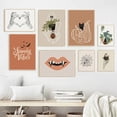 thumbnail image 2 of Pintura de arte de pared de Otoño de esqueleto de diente fantasma de Halloween botánico, carteles nórdicos e impresiones, arte de pared de sala de estar personalizable, 2 of 4