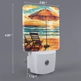 thumbnail image 2 of Fotbe Beach Umbrella Sunset Luz Nocturna LED, Luz de Noche con Sensor de Luz Natural de Anochecer a Amanecer, Se Enchufa a la Pared, Blanco Cálido 0.5W-UK, 2 of 7