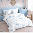 thumbnail image 3 of Erosebridal Cute Blue Bow Bedding Sets, Girls Dreamy Princess Bowknot Bed In A Bag,Geometric Check Bow Tie Twin Comforter Set 7 Piece Watercolor Blue White Bow Bedding Comforter Sets, 3 of 8