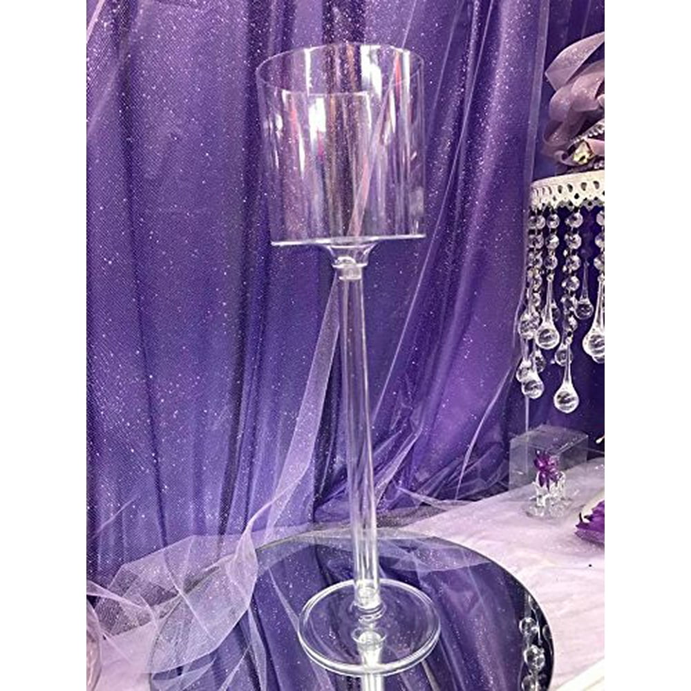 Clear Plastic Vase Table Centerpiece Birthday Wedding Decoration 18" H