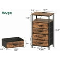 thumbnail image 3 of Nightstand with Charging Station, 27.6 Inch Bedside Table with Fabric Drawers, End Table with USB Ports and Outlets, Night Stand for Bedroom, 3 of 6