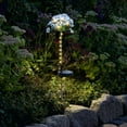 thumbnail image 6 of Yhmxh Solar Garden Stakes Lights for Outdoor Decor, Waterproof Hydrangeas, Lotus & LED Lights with Metal Stake, Decorative Solar Light for Outside Patio Pathway Stockade Backyard Decor (Blue), 6 of 7