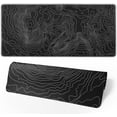 thumbnail image 2 of Topographic Contour Large Gaming Mouse Pad 35.4 x 15.7 Inch, Extended Mouse Pad with Non-Slip Rubber Base Geographic Mouse Mat for Computer Keyboard Pad Desk Pad Black for Home Office Gaming, 2 of 6