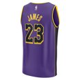 thumbnail image 3 of Youth Fanatics LeBron James Purple Los Angeles Lakers Fast Break Replica Player Jersey - Statement Edition, 3 of 3