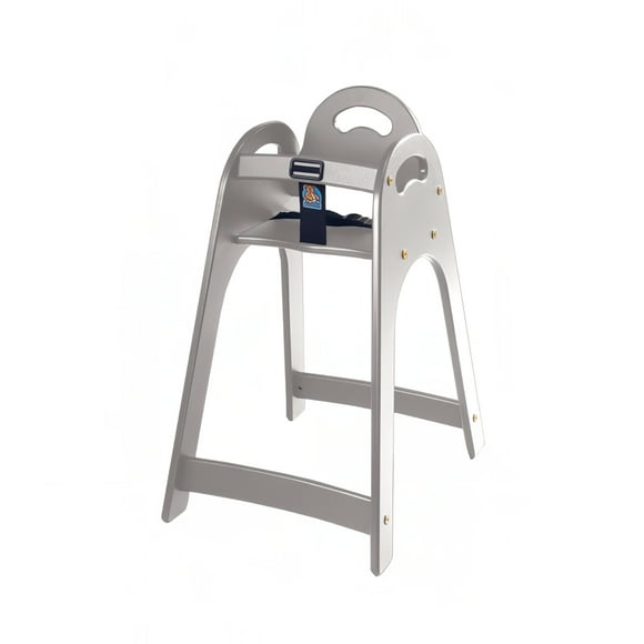 Koala Kare KB105-01 Chaise Haute Empilable en Plastique de 29 1/2 Pouces avec Courroie de Taille, Gris
