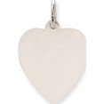 thumbnail image 1 of 14k White Gold Plain .035 Gauge Engravable Heart (12x18mm) Pendant / Charm, 1 of 3