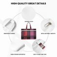 thumbnail image 6 of Handbag File Bag 15×10.6in Large Capacity Double Pocket Designed For Work Travel Travel Shopping Palevioletred Buffalo Plaid Check Tartan Scotland_4, 6 of 8